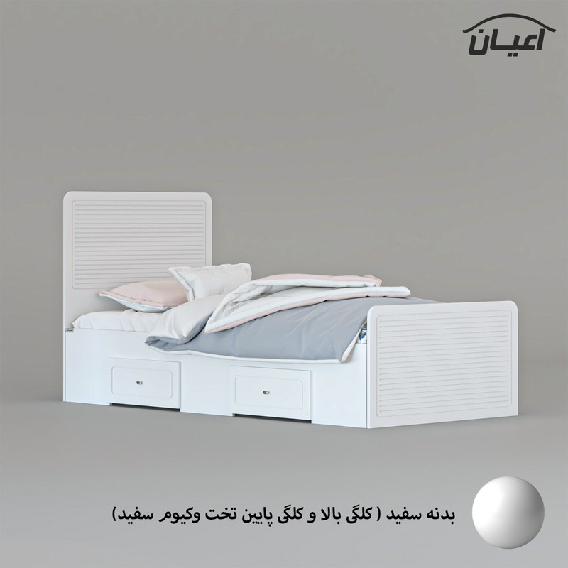 تخت خواب یک نفره کوچیل مدل KL811 سایز 80x180 سانتی متر