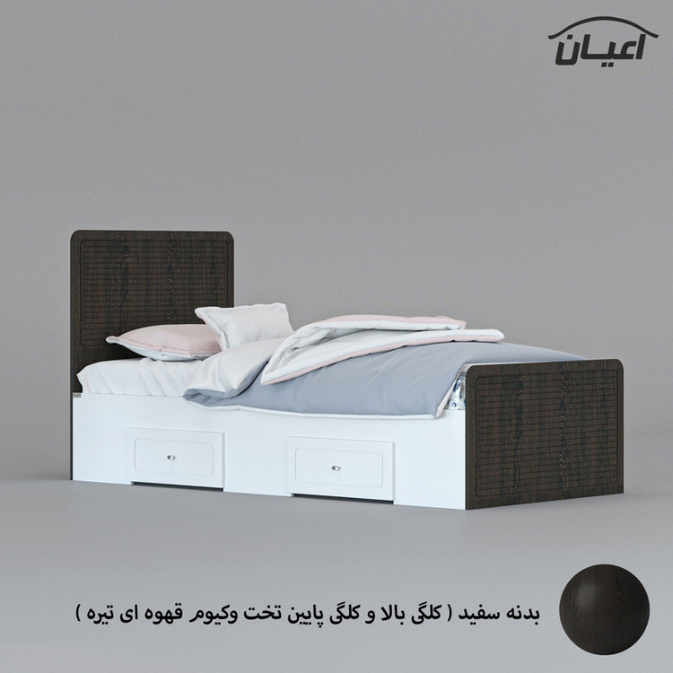 تخت خواب یک نفره کوچیل مدل KL811 سایز 80x180 سانتی متر