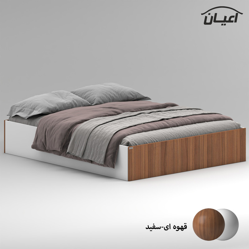تخت خواب ملامینه دو نفره کوچیل مدل KL943 سایز 160x200 سانتی متر