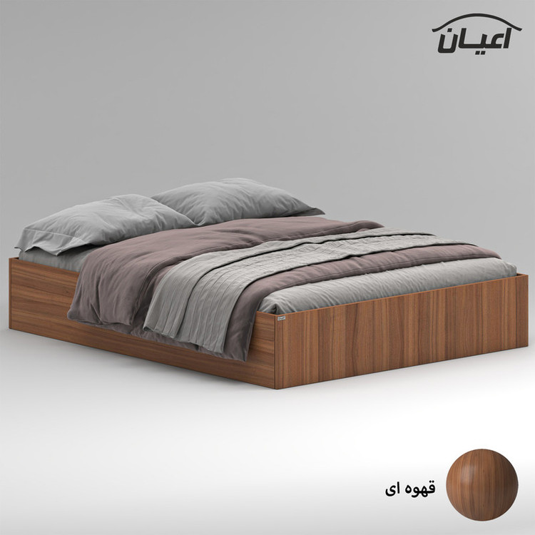تخت خواب ملامینه دو نفره کوچیل مدل KL943 سایز 160x200 سانتی متر