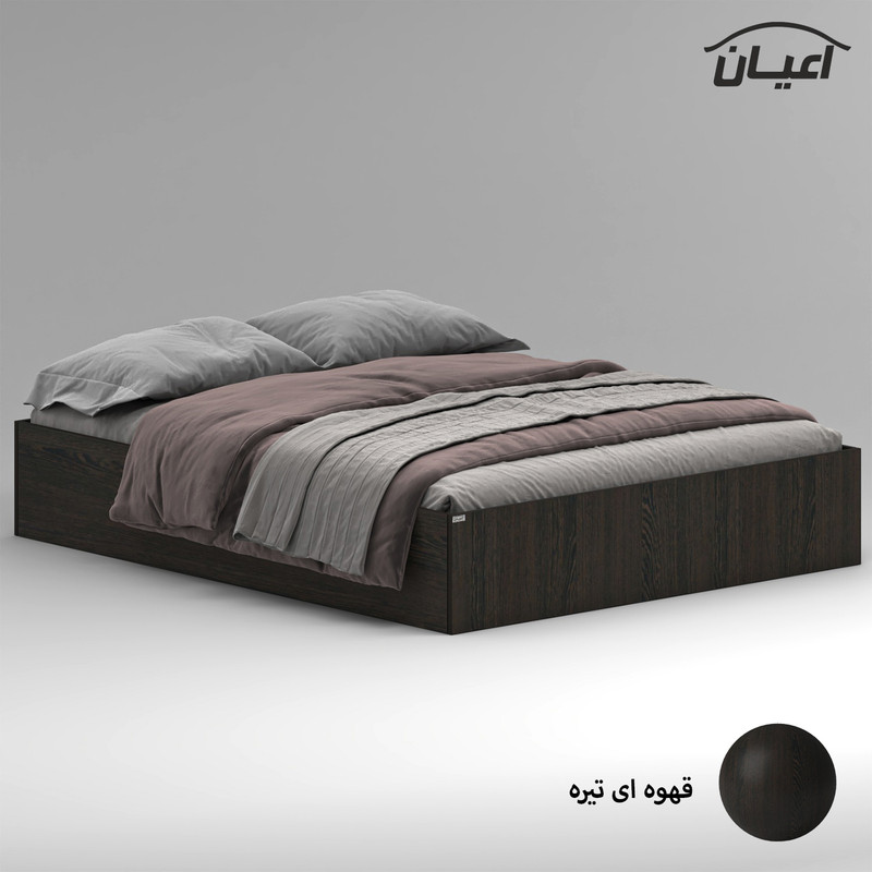 تخت خواب ملامینه دو نفره کوچیل مدل KL943 سایز 160x200 سانتی متر