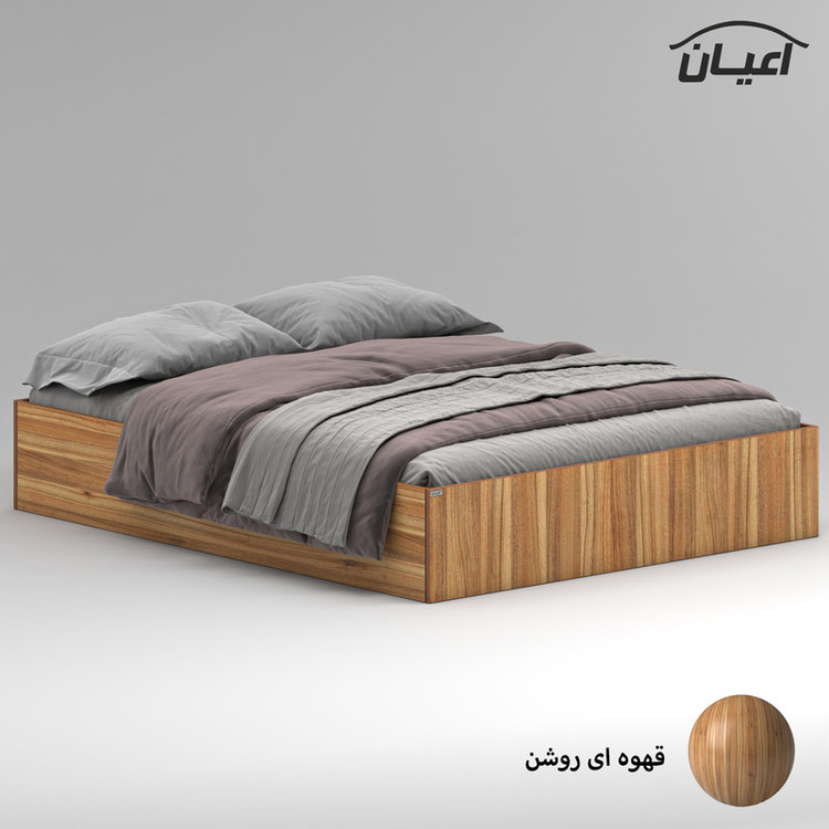 تخت خواب ملامینه دو نفره کوچیل مدل KL943 سایز 160x200 سانتی متر