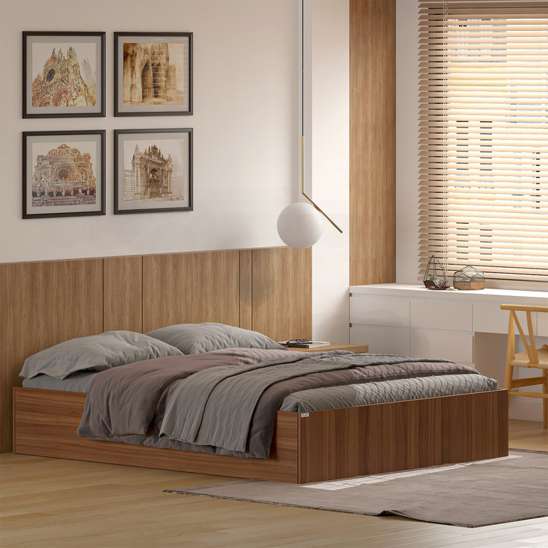 تخت خواب ملامینه دو نفره کوچیل مدل KL943 سایز 160x200 سانتی متر