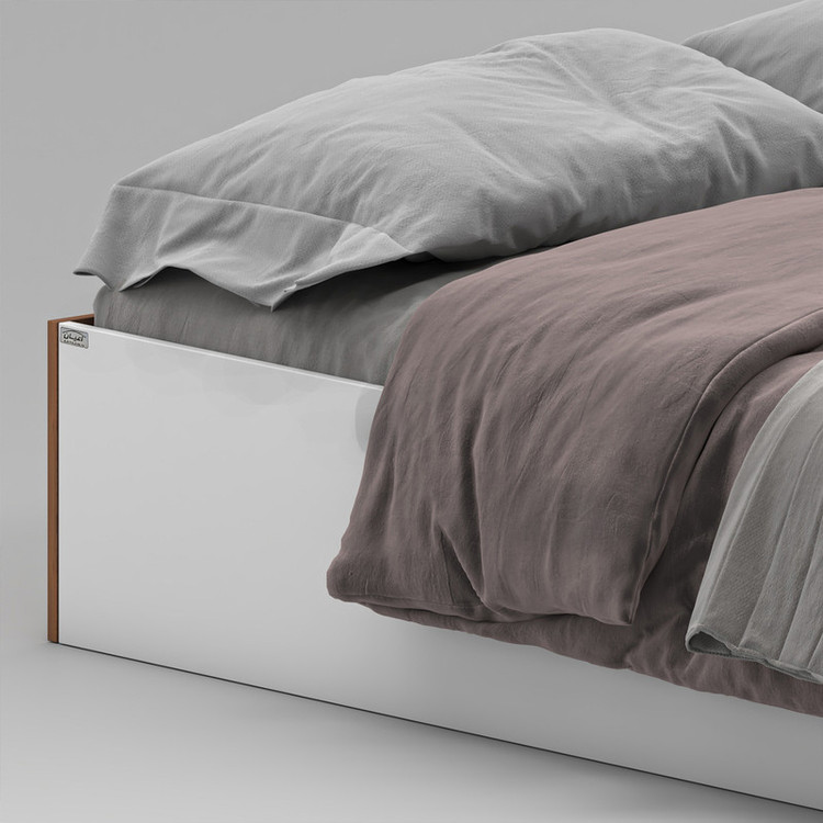 تخت خواب ملامینه دو نفره کوچیل مدل KL943 سایز 160x200 سانتی متر