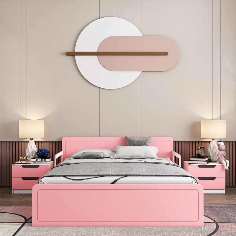ست تخت خواب دو نفره کوچیل مدل KL776 سایز 160x200 سانتی متر مجموعه سه عددی