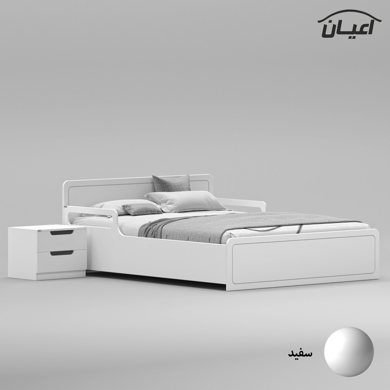 ست تخت خواب دو نفره کوچیل مدل KL776 سایز 160x200 سانتی متر مجموعه سه عددی