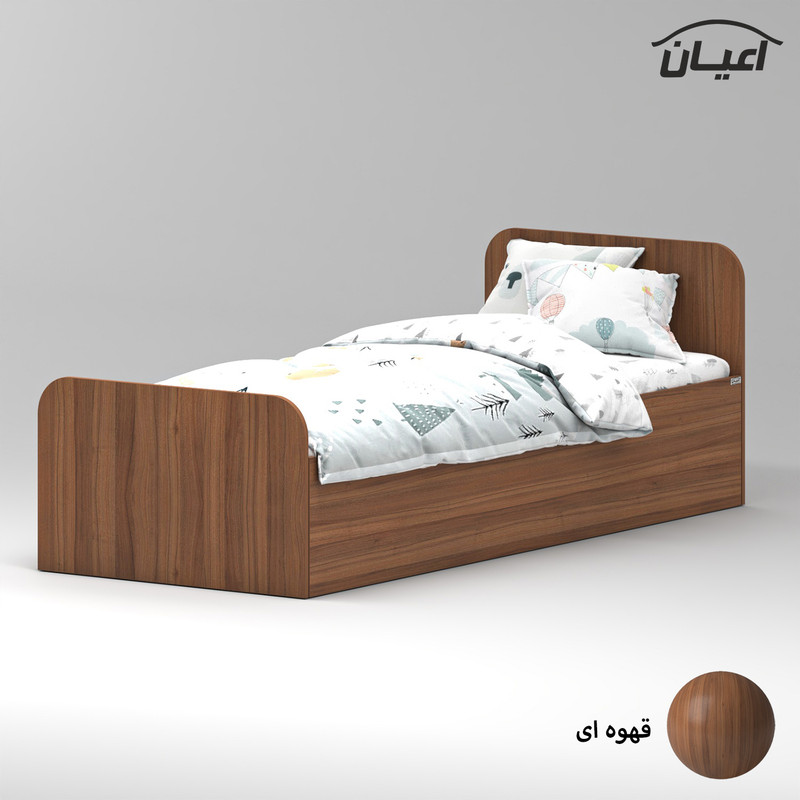 تخت خواب ملامینه یک نفره کوچیل مدل KL930 سایز 80x180 سانتی متر