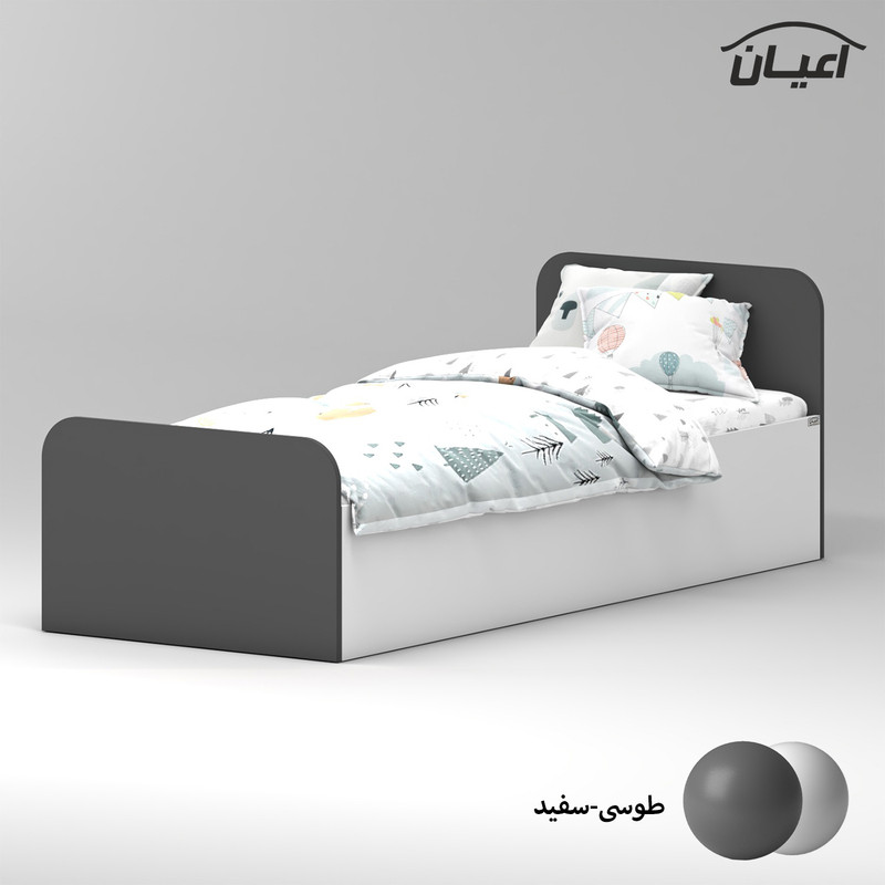 تخت خواب ملامینه یک نفره کوچیل مدل KL930 سایز 80x180 سانتی متر