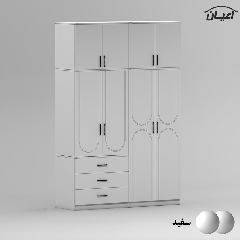 کمد لباس چند منظوره کوچیل مدل KL964 طول 160 سانتی متر مجموعه پنج عددی