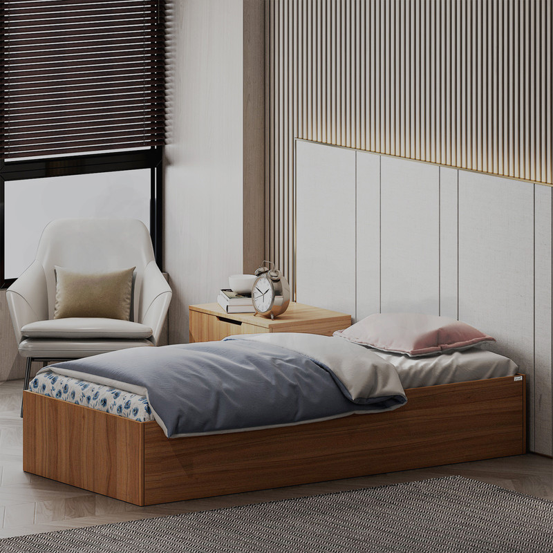 تخت خواب ملامینه یک نفره کوچیل مدل KL941 سایز 90x200 سانتی متر