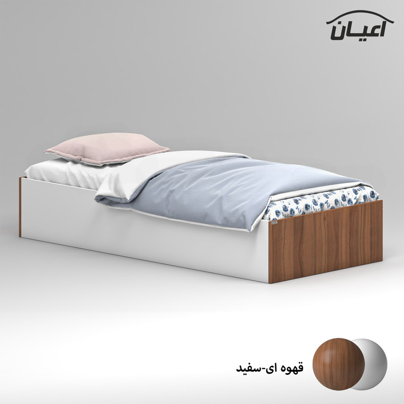 تخت خواب ملامینه یک نفره کوچیل مدل KL941 سایز 90x200 سانتی متر
