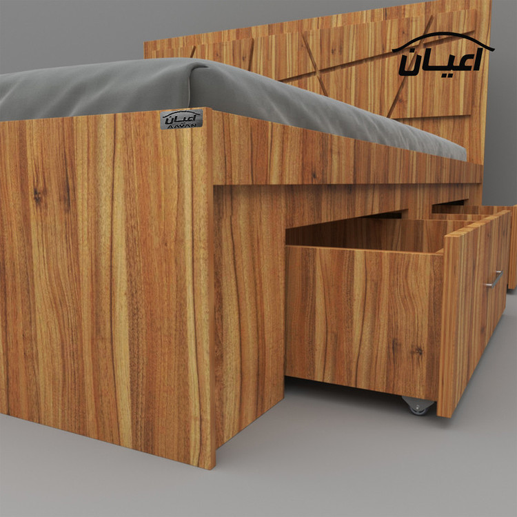 تخت خواب دونفره کوچیل مدل KL607 سایز 160x200 سانتی متر