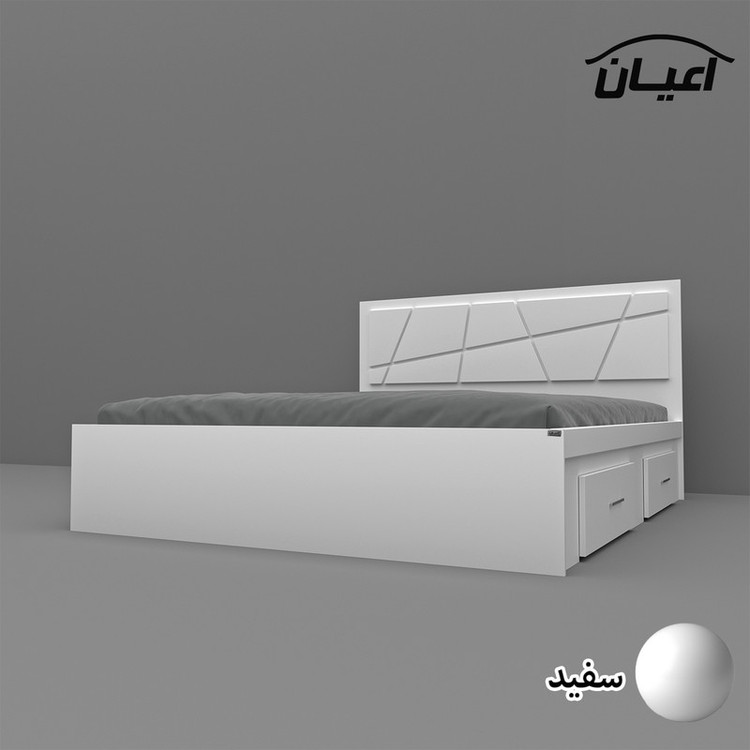 تخت خواب دونفره کوچیل مدل KL607 سایز 160x200 سانتی متر