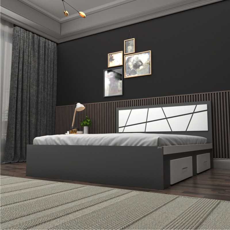 تخت خواب دونفره کوچیل مدل KL607 سایز 160x200 سانتی متر