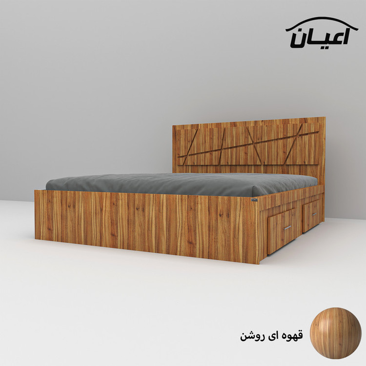 تخت خواب دونفره کوچیل مدل KL607 سایز 160x200 سانتی متر