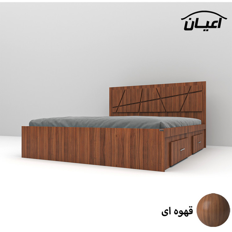 تخت خواب دونفره کوچیل مدل KL607 سایز 160x200 سانتی متر
