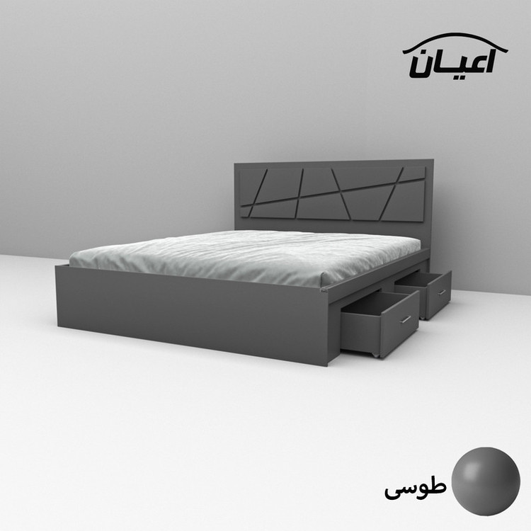 تخت خواب دونفره کوچیل مدل KL607 سایز 160x200 سانتی متر