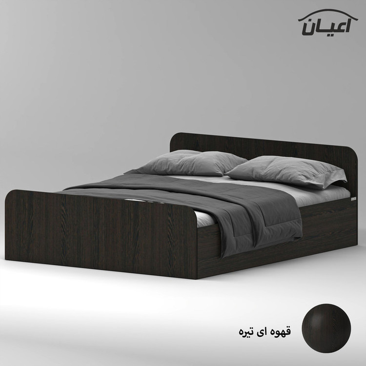 تخت خواب ملامینه دو نفره کوچیل مدل KL933 سایز 160x200 سانتی متر
