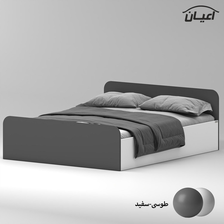 تخت خواب ملامینه دو نفره کوچیل مدل KL933 سایز 160x200 سانتی متر