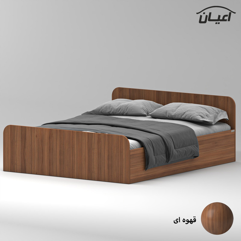 تخت خواب ملامینه دو نفره کوچیل مدل KL933 سایز 160x200 سانتی متر