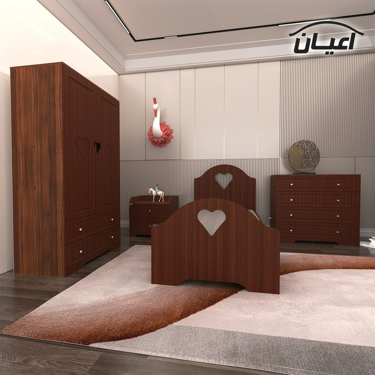سرویس خواب یک نفره کوچیل مدل KL474 طرح فانتزی سایز 90x200 سانتی متر مجموعه 4 عددی