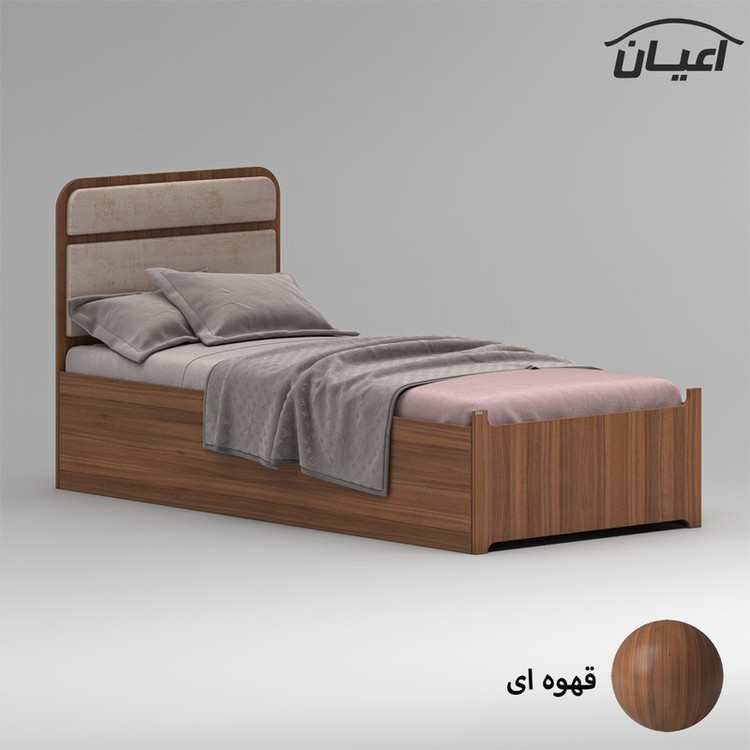 تخت خواب ملامینه یک نفره کوچیل مدل KL952 سایز 90x200 سانتی متر