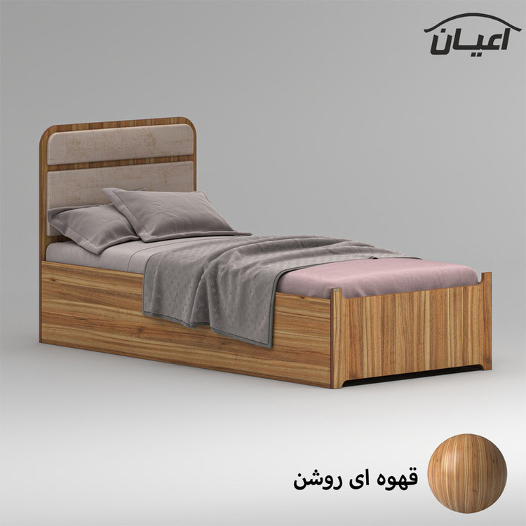 تخت خواب ملامینه یک نفره کوچیل مدل KL952 سایز 90x200 سانتی متر