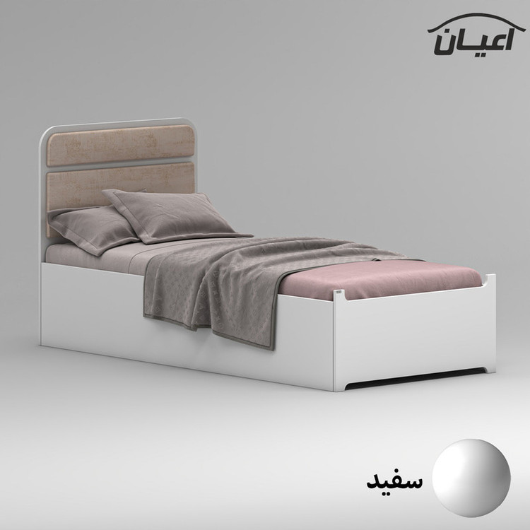 تخت خواب ملامینه یک نفره کوچیل مدل KL952 سایز 90x200 سانتی متر