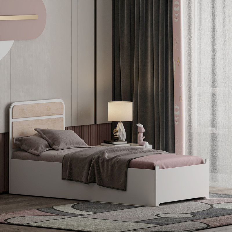 تخت خواب ملامینه یک نفره کوچیل مدل KL952 سایز 90x200 سانتی متر