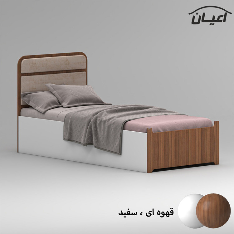تخت خواب ملامینه یک نفره کوچیل مدل KL952 سایز 90x200 سانتی متر