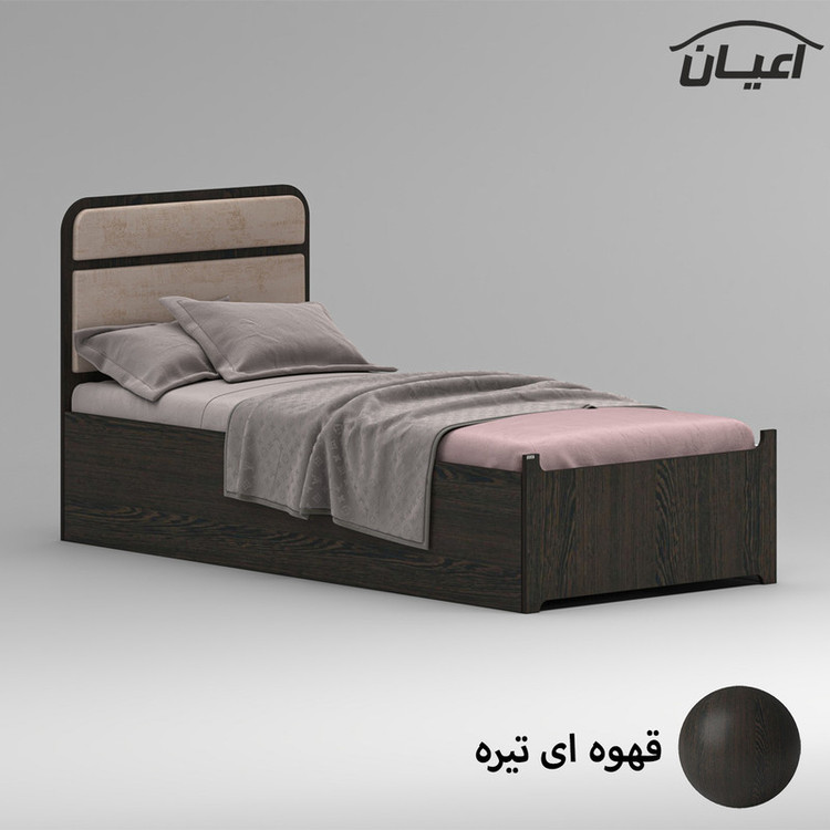 تخت خواب ملامینه یک نفره کوچیل مدل KL952 سایز 90x200 سانتی متر