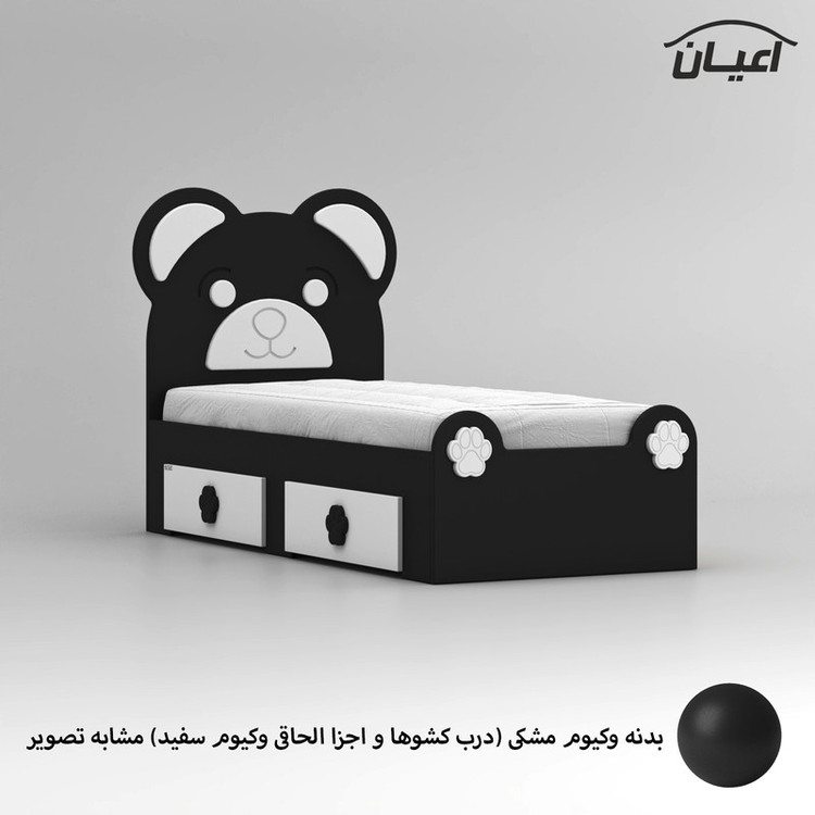 تخت خواب ام دی اف یک نفره کوچیل مدل KL844 سایز 80x180 سانتی متر