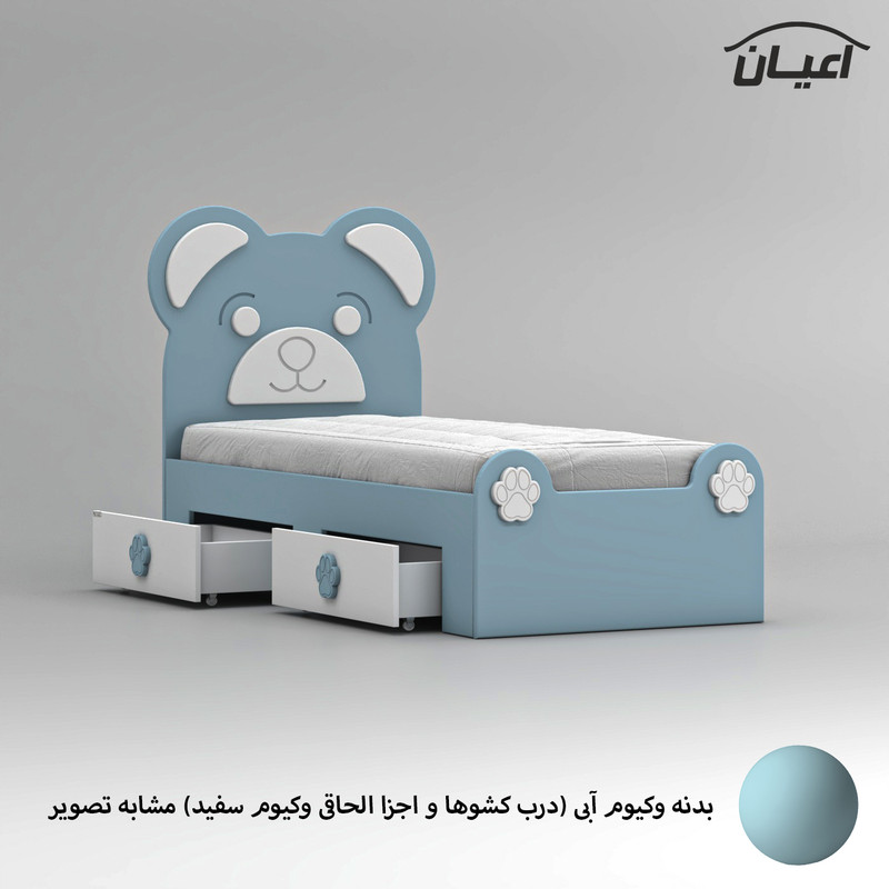 تخت خواب ام دی اف یک نفره کوچیل مدل KL844 سایز 80x180 سانتی متر