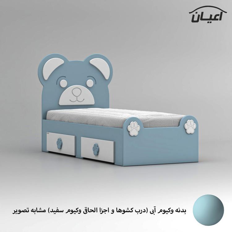تخت خواب ام دی اف یک نفره کوچیل مدل KL844 سایز 80x180 سانتی متر