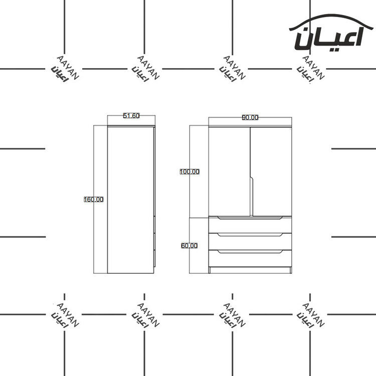 کمد لباس کوچیل مدل KL437