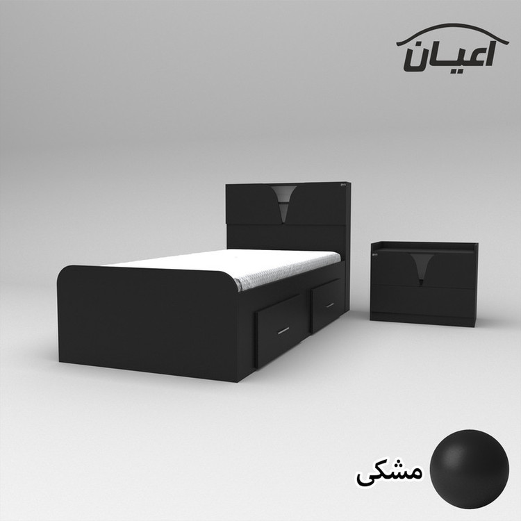 سرویس خواب یکنفره کوچیل مدل KL507 سایز 90x200 سانتی متر مجموعه دو عددی