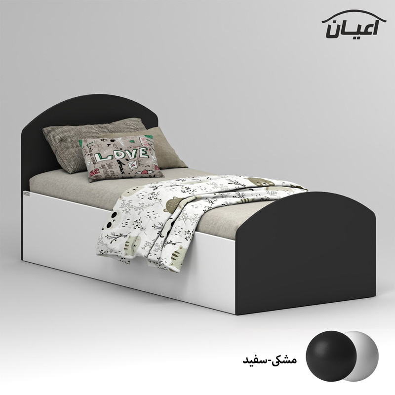 تخت خواب ملامینه یک نفره کوچیل مدل KL970 سایز 80x180 سانتی متر