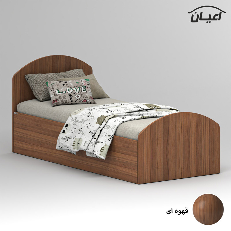 تخت خواب ملامینه یک نفره کوچیل مدل KL970 سایز 80x180 سانتی متر