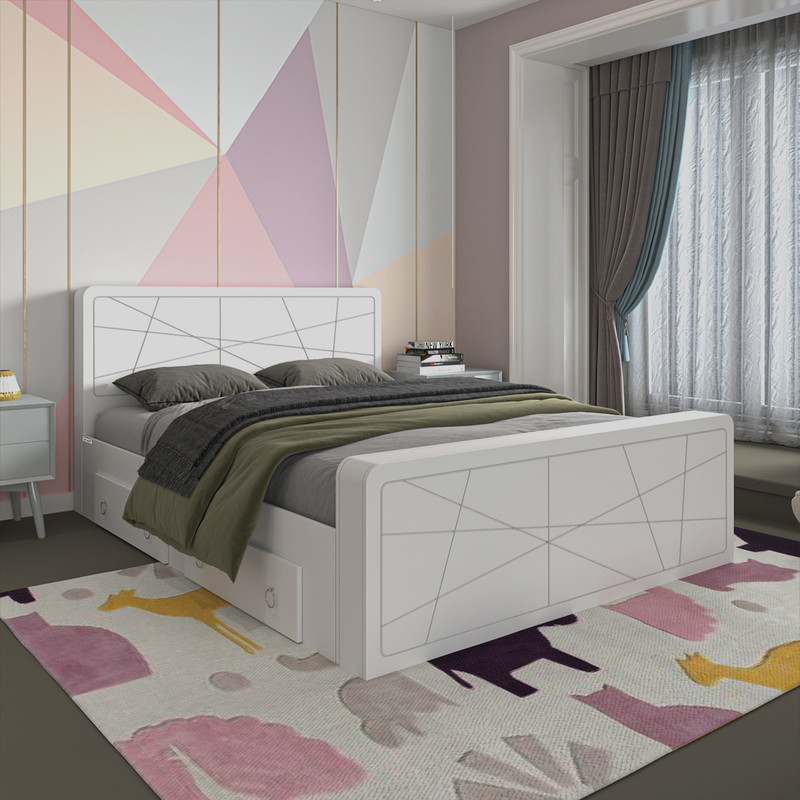 تخت خواب دونفره کوچیل مدل KL709 سایز 160x200 سانتی متر