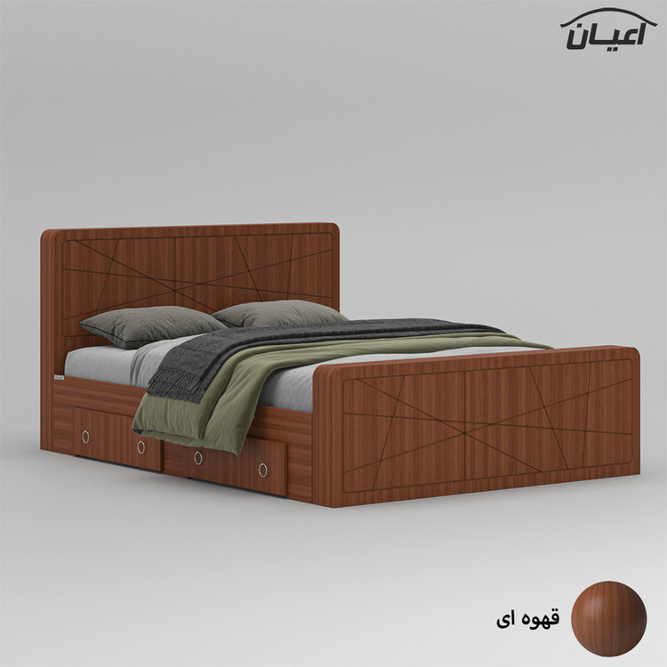 تخت خواب دونفره کوچیل مدل KL709 سایز 160x200 سانتی متر