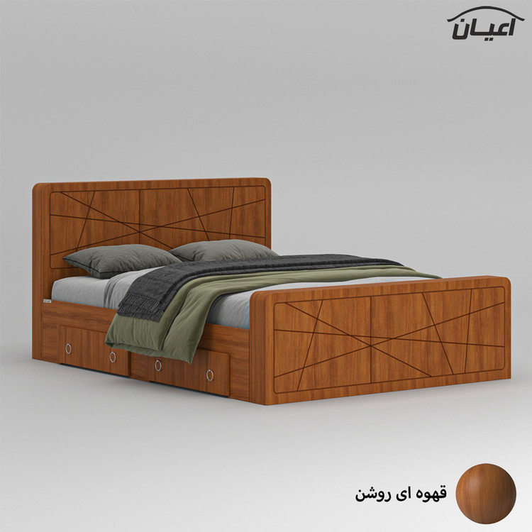 تخت خواب دونفره کوچیل مدل KL709 سایز 160x200 سانتی متر