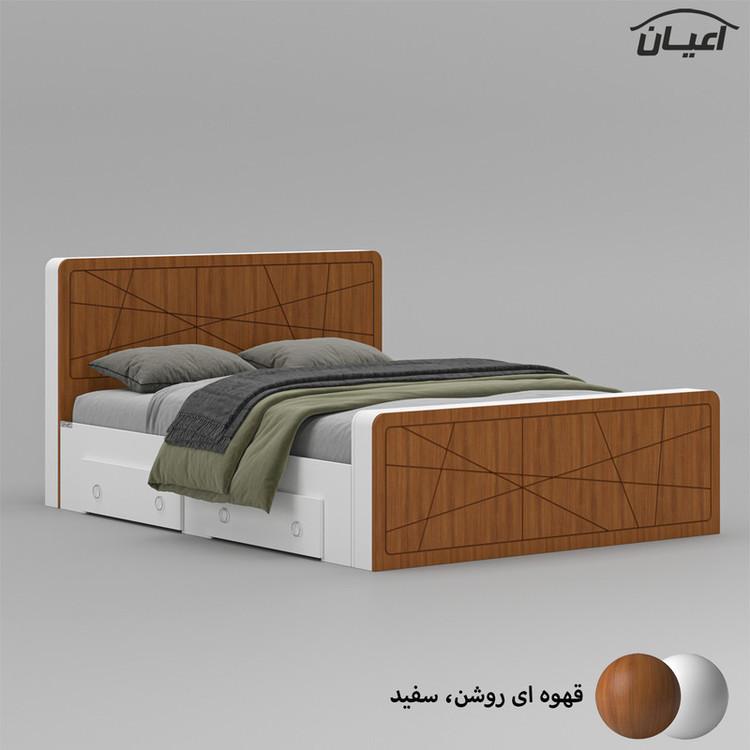 تخت خواب دونفره کوچیل مدل KL709 سایز 160x200 سانتی متر
