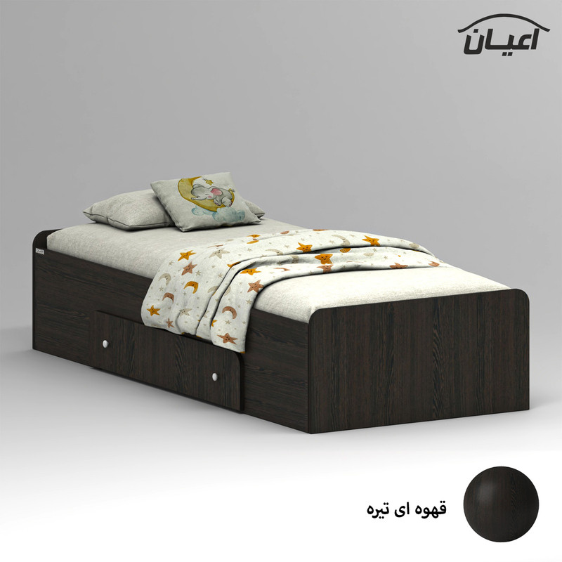 تخت خواب ملامینه یک نفره کوچیل مدل KL966 سایز 80x180 سانتی متر