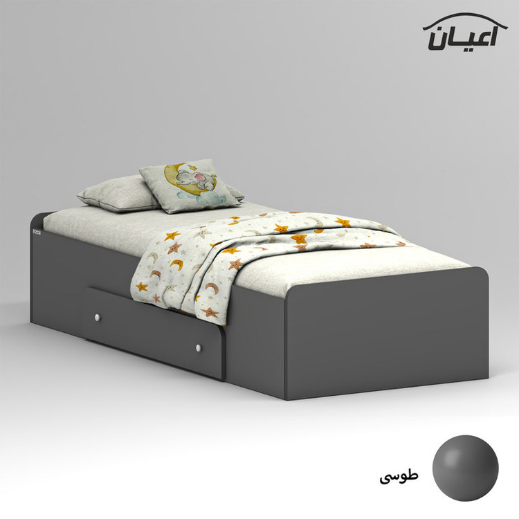 تخت خواب ملامینه یک نفره کوچیل مدل KL966 سایز 80x180 سانتی متر