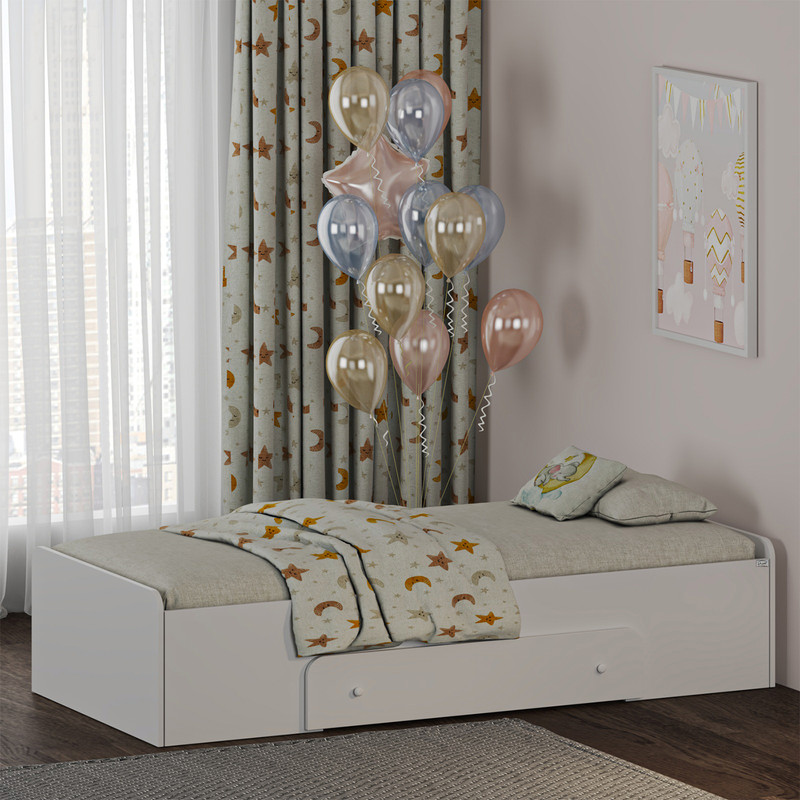 تخت خواب ملامینه یک نفره کوچیل مدل KL966 سایز 80x180 سانتی متر