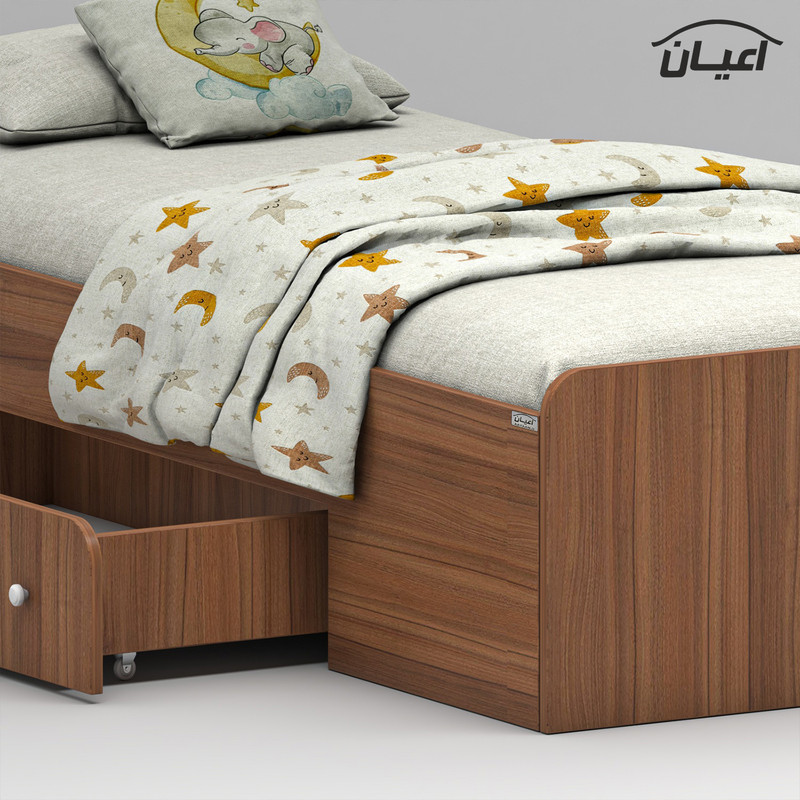 تخت خواب ملامینه یک نفره کوچیل مدل KL966 سایز 80x180 سانتی متر