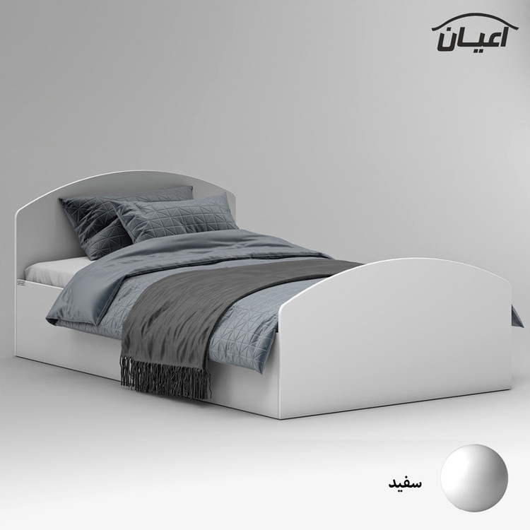 تخت خواب ملامینه یک نفره کوچیل مدل KL972 سایز 120x200 سانتی متر