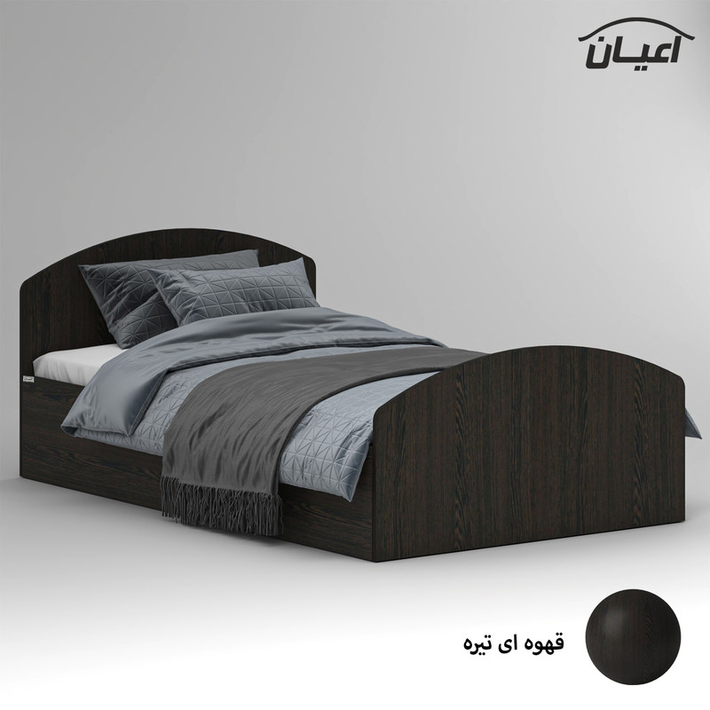 تخت خواب ملامینه یک نفره کوچیل مدل KL972 سایز 120x200 سانتی متر