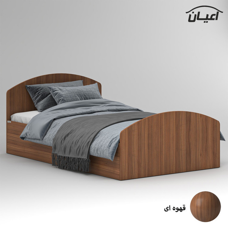 تخت خواب ملامینه یک نفره کوچیل مدل KL972 سایز 120x200 سانتی متر