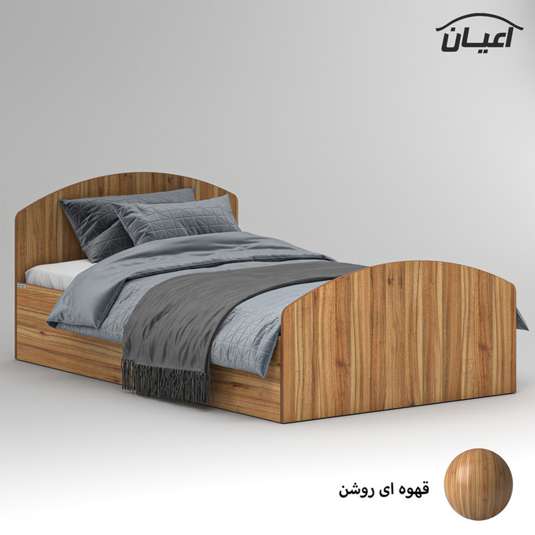 تخت خواب ملامینه یک نفره کوچیل مدل KL972 سایز 120x200 سانتی متر